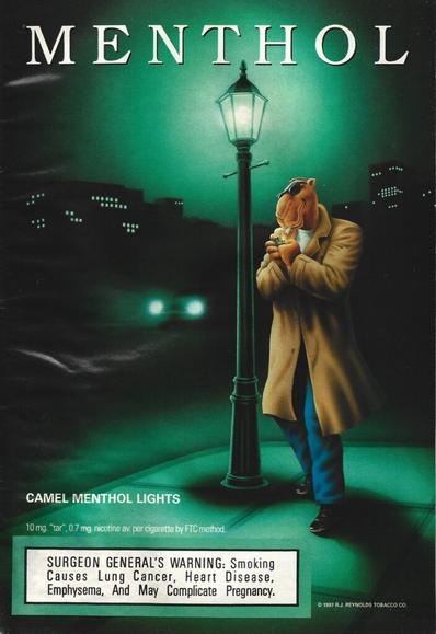 "MENTHOL" (Camel Menthol Lights ad from Jet magazine 1997)