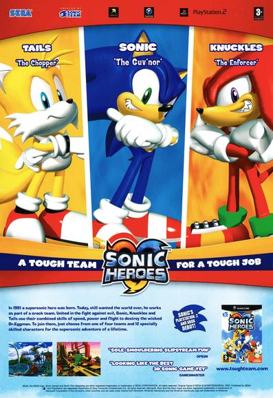 Back cover for Nintendo Official Magazine 137 - February 2004 (UK), featuring an advertisement for Sonic Heroes on GameCube