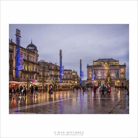 Montpellier at night