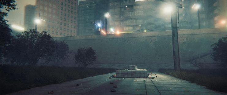 Wide shot, exterior, night -

A city park in Reznarian-controlled Russia.  The grass has grown wild and unkempt, and random trash is strewn around the paths.  City buildings and lights can be seen beyond the wall that borders the park.