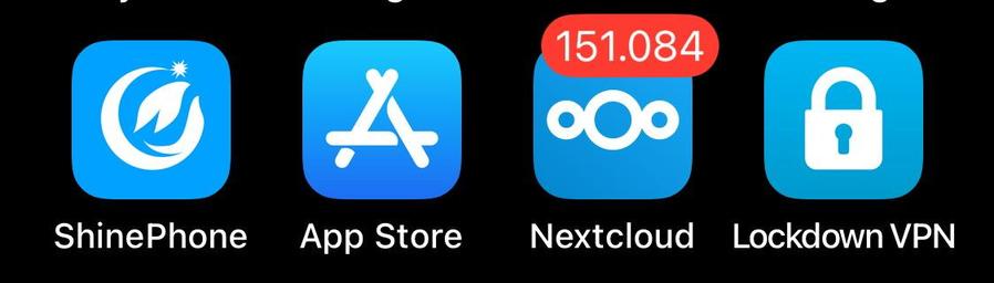 The Nextcloud app icon on my iPhone, showing 151.084 of something