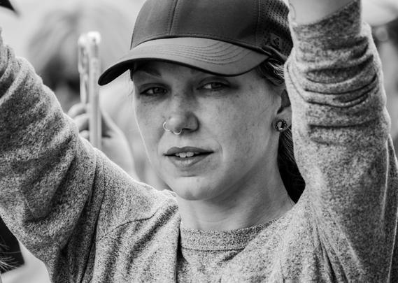 Part 8 in my series called "Faces In A Crowd".  This was taken during the "Hands Off" protest and march from a few weeks ago.