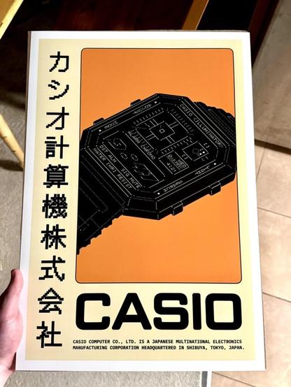 I made a textmode design of the Casio A130WE-7A