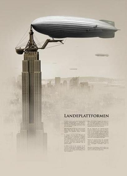 Gateway to New York City: The Empire State Building, complete with dirigible mooring mast and passenger de-embarkation platform