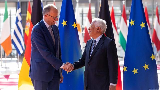 Germany's Merz meets NATO, EU chiefs in Brussels