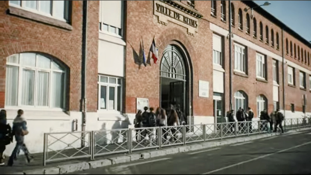 A school entrance in Rheims, France.