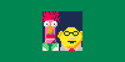 Beaker and Bunsen from "The Muppet Show".