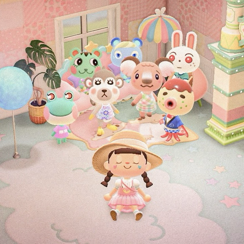A group photo showing Mint, Ione, Ruby, Lily, Shari, Melba, and Zucker with rep Chip.