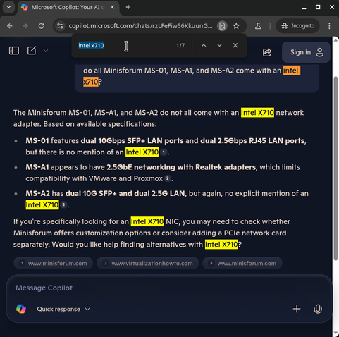 Minisforum fails to express themselves properly, in text/plain, so Copilot subsequently fails to process their box specs