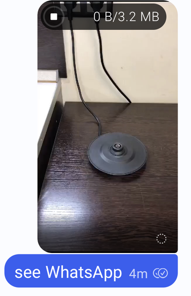 failed video send with following message saying see whatsapp
