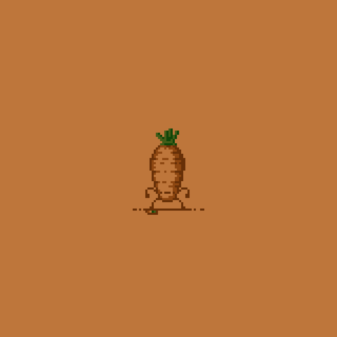 a little carrot ready for action