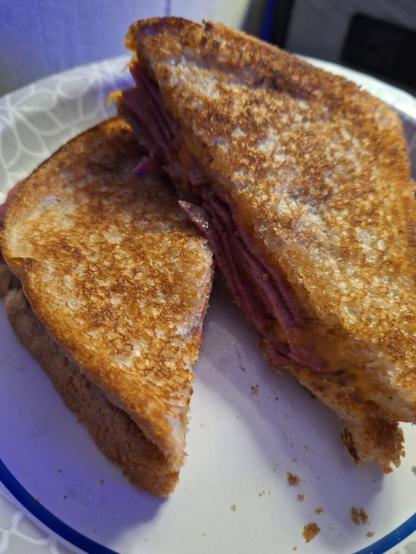 Grill cheese with turkey bacon