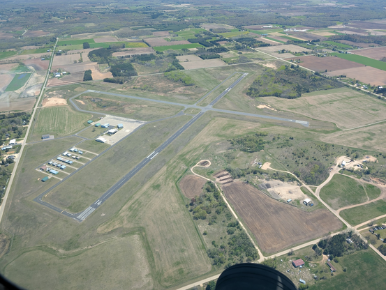 Clintonville airport as seen from the air