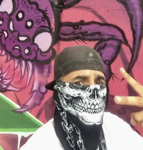 Me wearing a bandana i made