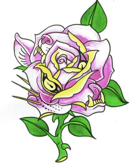 Pink panther rose morph