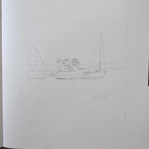 Sketch of this piece in graphite