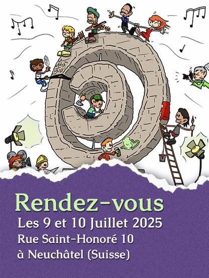 "Rendez-vous les 9 et 10 juillet 2025 pour les Assises francophones de l'Art libre, rue Saint-Honoré 10 à Neuchâtel (Suisse)."