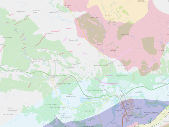 BGS geological map of the area around the earthquake epicentre