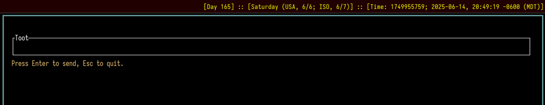 Image depicts Ratatui, which is wired up to the same function as the CLI tool mentioned above, or at least that's the goal; hopefully it'll work.