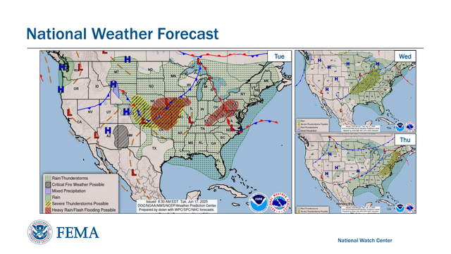 National Weather Forecast
National Watch Center
Tue Wed
Thu