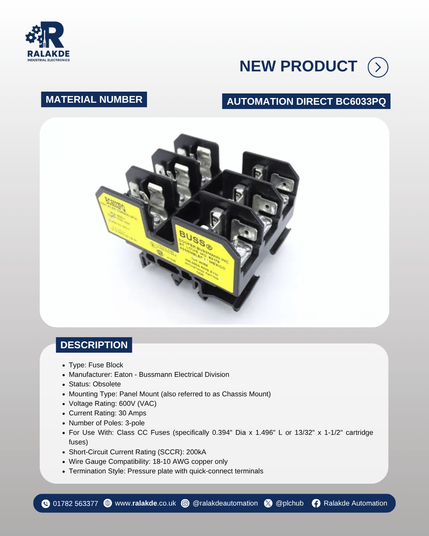Spesification of AUTOMATION DIRECT BC6033PQ from Ralakde Industrial Electronics