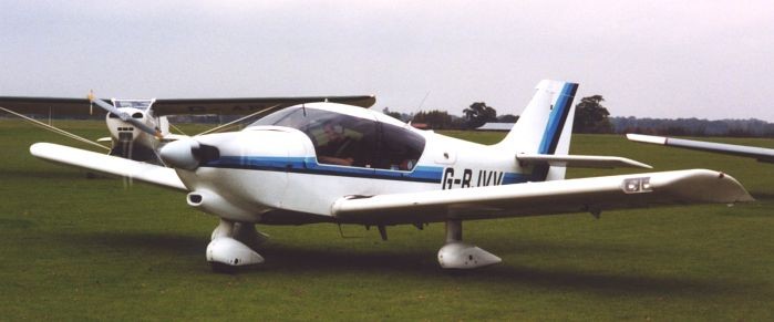 An airplane: Robin R.1180 Aiglon taken during Rougham Fly-in, 14-10-2001