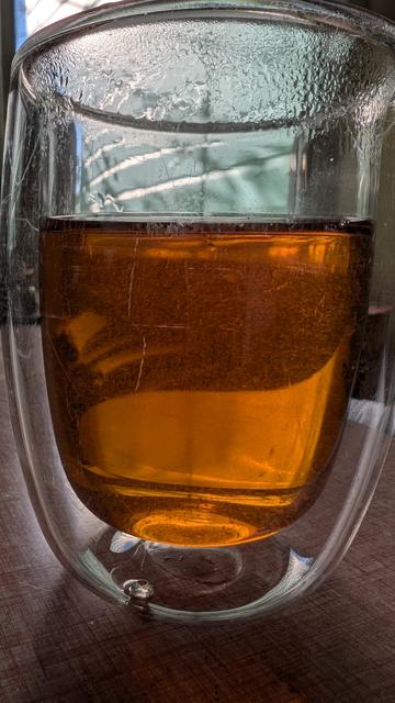Black tea in a glass