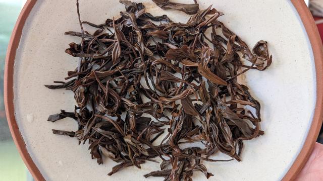 Spent black tea leaves