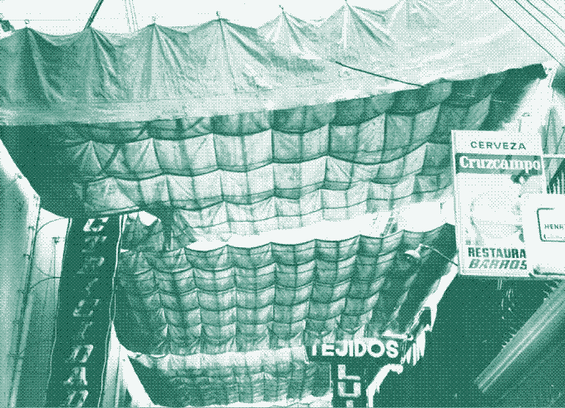 Toldo in a street of spain. Photo credit: IL-Institute, University of Stuttgart.