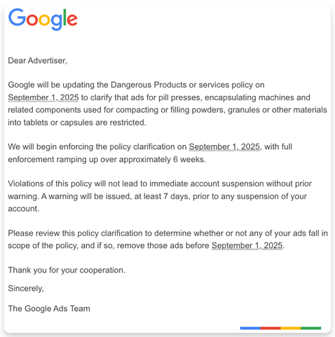 email notice