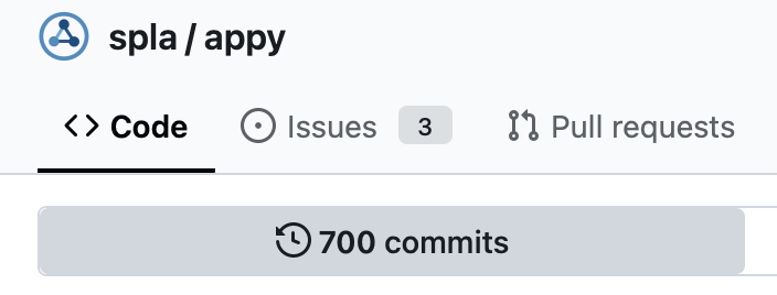 spla/appy 
Code
700 commits
