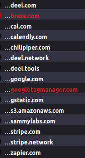 NoScript showing all the bloated JS on a website.