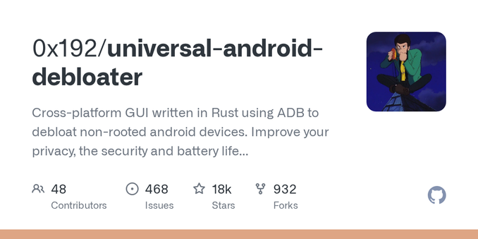 Cross-platform GUI written in Rust using ADB to debloat non-rooted android devices. Improve your privacy, the security and battery life of your device. - 0x192/universal-android-debloater