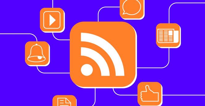 Vector illustration of the RSS logo.