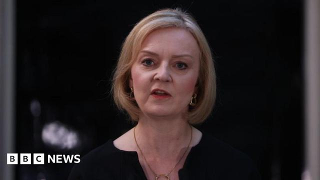 Liz Truss speaks after the announcement of the death of Queen Elizabeth II