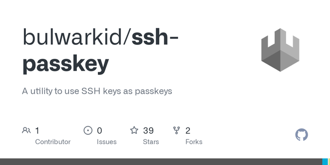 A utility to use SSH keys as passkeys. Contribute to bulwarkid/ssh-passkey development by creating an account on GitHub.