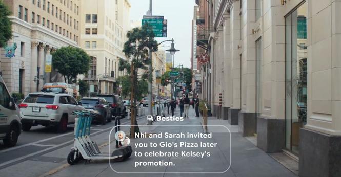 Screencap of Gemini summarizing a text in AR smart glasses