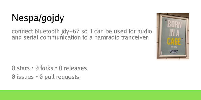 Summary card of repository Nespa/gojdy