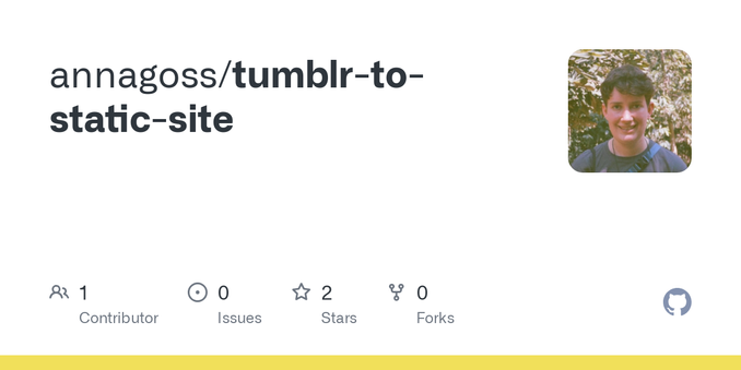 Contribute to annagoss/tumblr-to-static-site development by creating an account on GitHub.