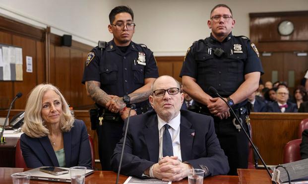Harvey Weinstein in Manhattan Criminal Court for his rape retrial
