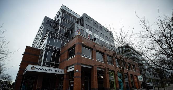 Vancouver Police Department headquarters is seen in Vancouver, on Saturday, January 9, 2021. THE CANADIAN PRESS/Darryl Dyck