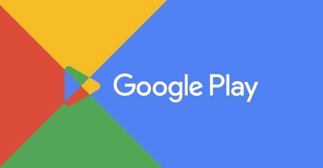 Vector illustration of the Google Play logo.