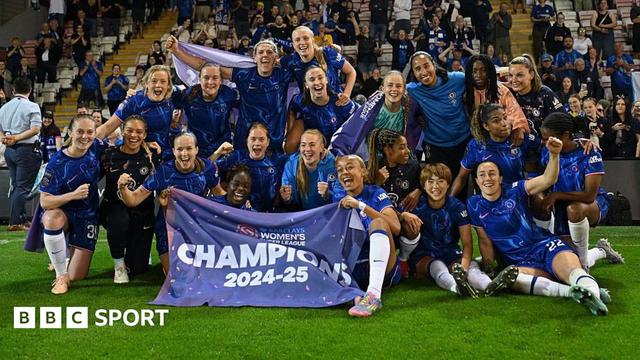 Chelsea celebrate title win