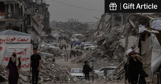 Destruction in Jabaliya, Gaza, last month. During the war, Israeli forces have pummeled Hamas fighters, with residents in Gaza caught in the middle. Destruction in Jabaliya, Gaza, last month. During the war, Israeli forces have pummeled Hamas fighters, with residents in Gaza caught in the middle.