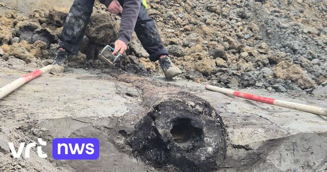 Houten Romeinse waterleiding ontdekt bij werken in Leuven: "Unieke vondst" | VRT NWS: nieuws