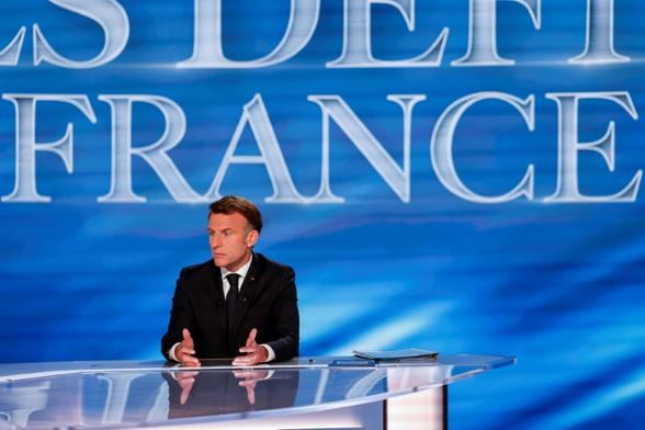 Macron made the comments in a live TV show (Ludovic MARIN)
