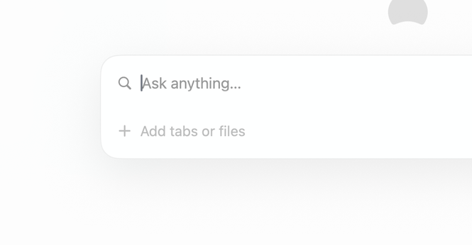 A screenshot of the Dia assistant.
