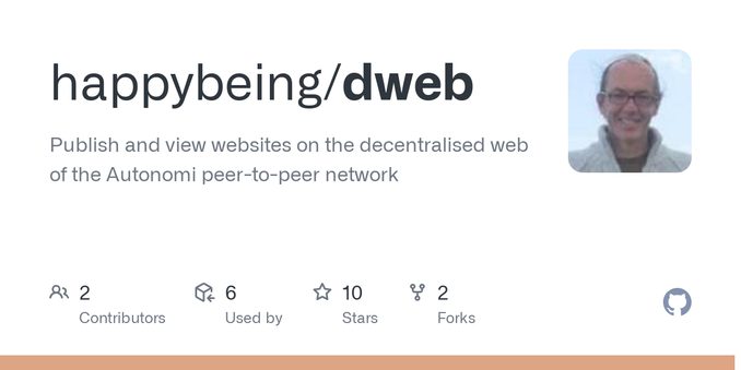 Publish and view websites on the decentralised web of the Autonomi peer-to-peer network - happybeing/dweb