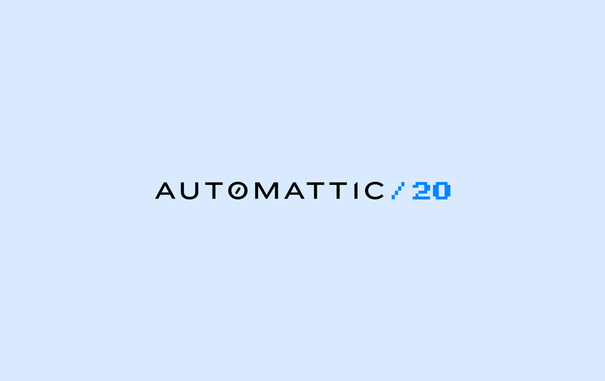 Automattic's logo next to the number 20