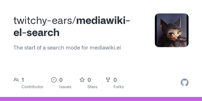The start of a search mode for mediawiki.el. Contribute to twitchy-ears/mediawiki-el-search development by creating an account on GitHub.